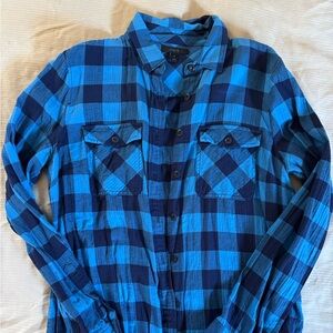J. Crew Blue Plaid Button-Down Shirt